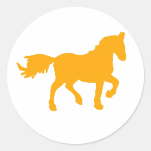 Yellow Horse Silhouette Sticker