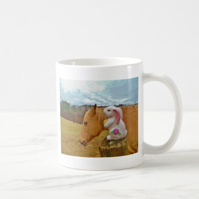 Yellow Horse, Spring Rabbit Coffee Mug (Right)
