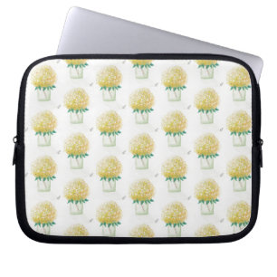 Yellow Hydrangea Laptop Sleeve