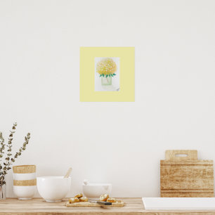 Yellow Hydrangea Poster
