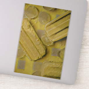 Yellow ice cream cone popsicle