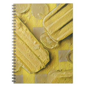 Yellow ice cream cone popsicle notebook