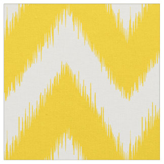 Yellow Ikat Chevron Fabric