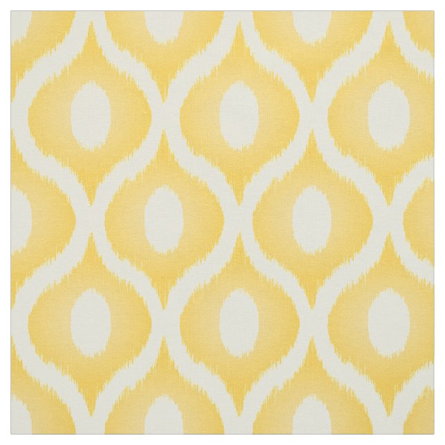 Yellow ikat moroccan design fabric (Swatch)