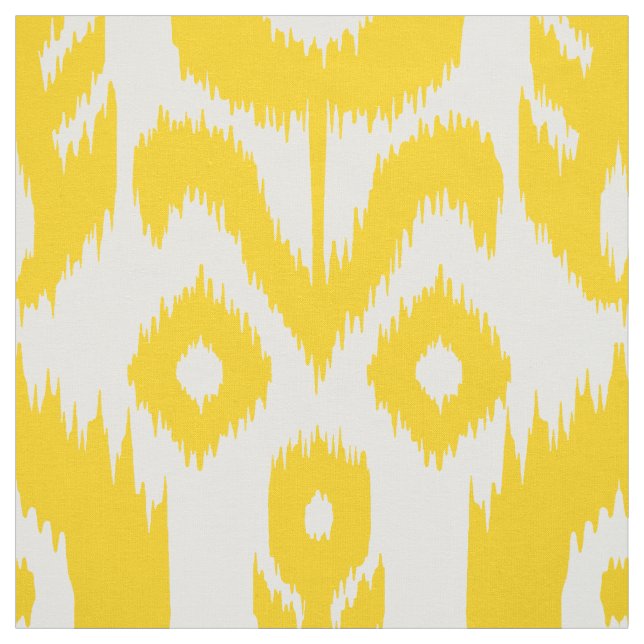 Yellow Ikat Pattern Fabric (Swatch)