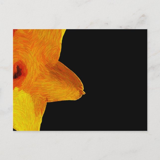 Yellow Impressionist Daffodil Postcard (Front)