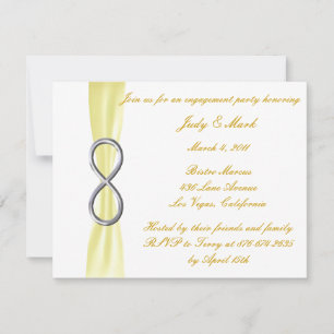 Yellow Infinity Engagement Party Invitation