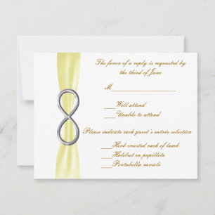 Yellow Infinity Wedding Response Card