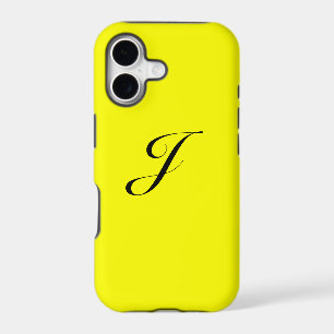 Yellow Initial Monogram Protective iPhone Case