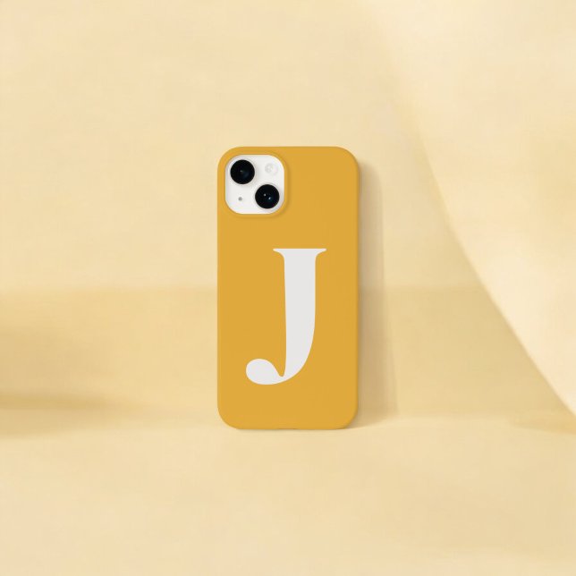 Yellow Initial Name Personalised Monogram Design  Case-Mate iPhone Case (Creator Uploaded)