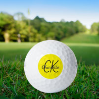 Yellow initials monogram name