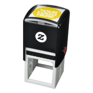 YELLOW INK Custom Business Logo Professional Self-inking Stamp