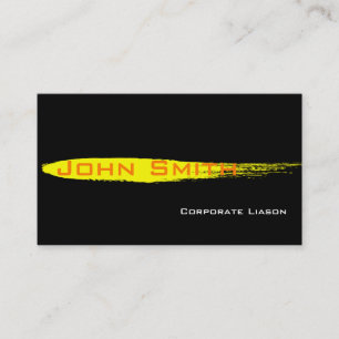 Yellow Ink Spot Standard Business Cards