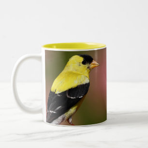 yellow_iphone bird Two-Tone coffee mug