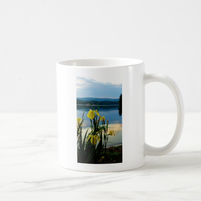 Yellow Iris at Lake Shore Coffee Mug (Right)