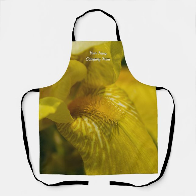 Yellow Iris Beard Apron (Front)