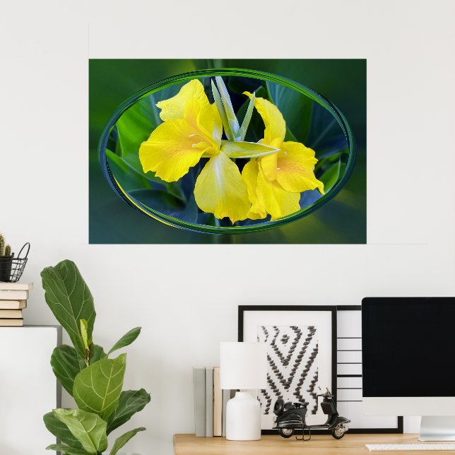 Yellow Iris flower Poster (Home Office)