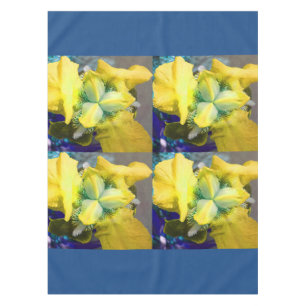 Yellow Iris Flower Table Cloth