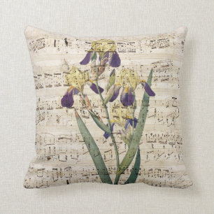 yellow iris music cushion