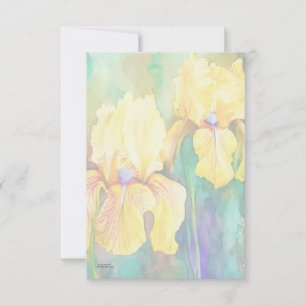 Yellow Irises Thank You Card