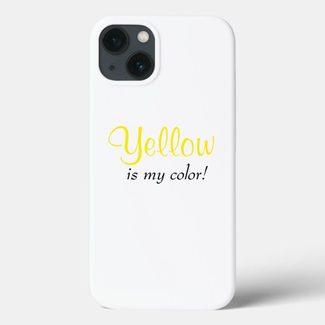 Yellow Is My Colour Girly Quote  Case-Mate iPhone Case (Back)