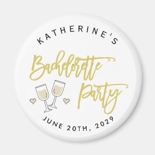 Yellow Island Citrus Bachelorette Party Magnets