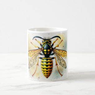 Yellow Jacket Insect 170924IREF242 - Watercolor Coffee Mug