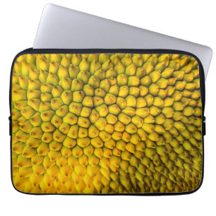Yellow Jackfruit Skin Pattern Exotic Tropical Laptop Sleeve
