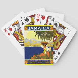 Yellow Jamaica Poster Playing Cards