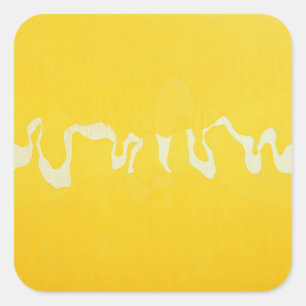 Yellow journey square sticker