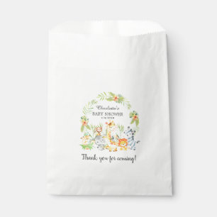 Yellow Jungle Animals Baby Shower Favour Bags