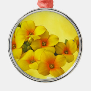 Yellow Kalanchoe - Succulent Sunshine Metal Ornament