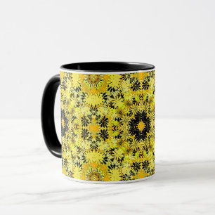 Yellow Kaleido Floral Mug