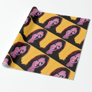 Yellow Kamala Harris Pop Art Wrapping Paper