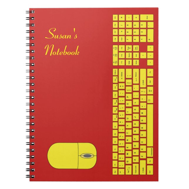 Yellow Keyboard and Mouse Notebook (Front)