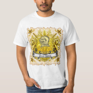 Yellow Knight Family Crest  Surname T-Shirt