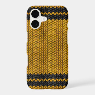 Yellow Knit-look Stripe Pattern