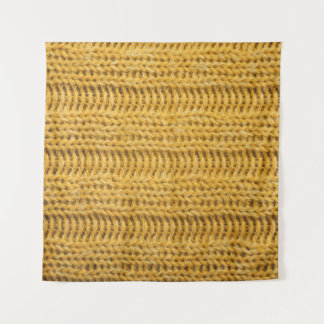 Yellow Knitted Textured Trendy Background Tapestry