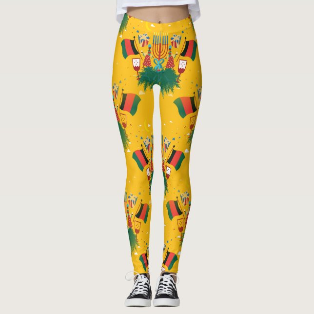 yellow kwanzaa leggings (Front)