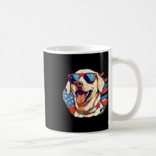 Yellow Lab 4th Of July Design Patriotic Pup Labrad Coffee Mug