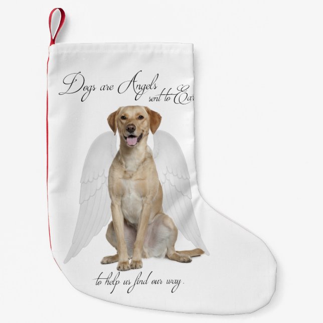 Yellow Lab Angel Christmas Stocking (Front)