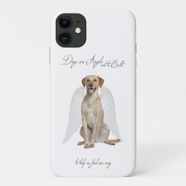 Yellow Lab Angel iPhone Case (Back)