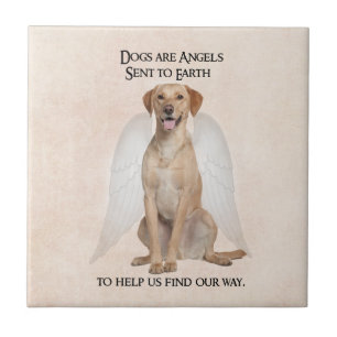 Yellow Lab Angel Tile