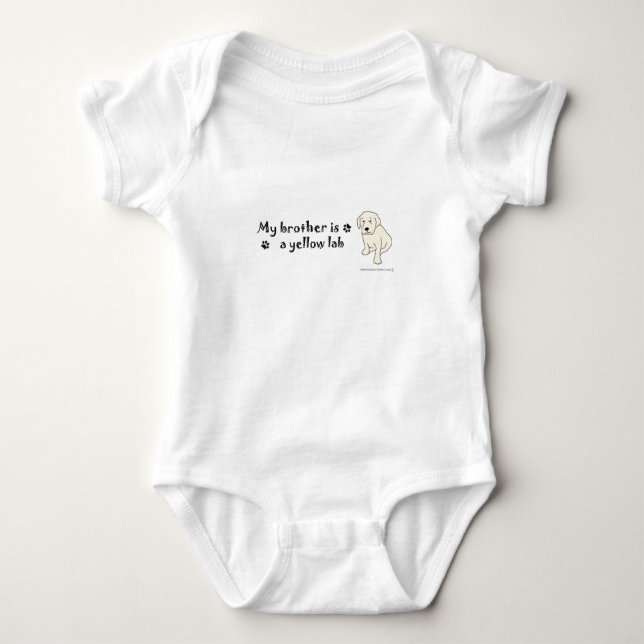yellow lab baby bodysuit (Front)