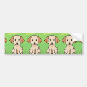 Yellow lab bumper sticker