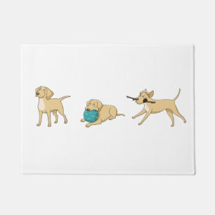 yellow lab cartoon 2 doormat