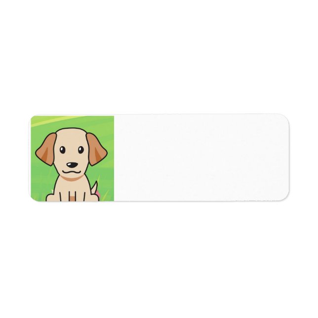 yellow lab cartoon return address label (Front)