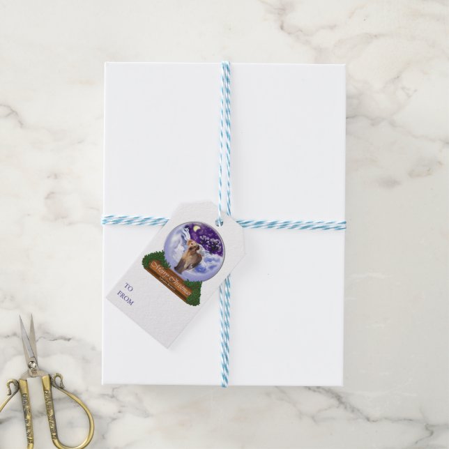 Yellow Lab Christmas Gift Tags (With Twine)