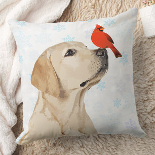 Yellow Lab Christmas Labrador Cushion