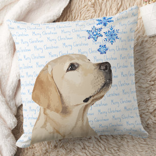 Yellow Lab Christmas Labrador Cushion